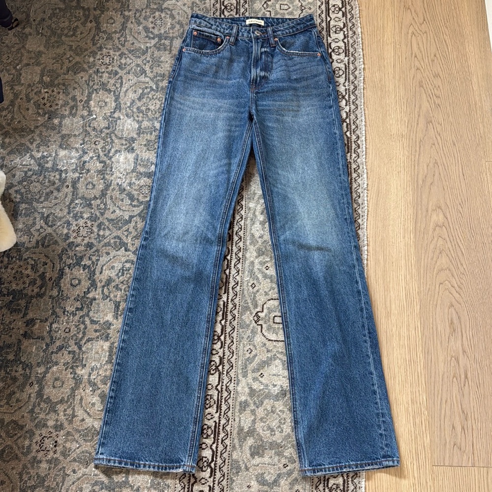 Grlfrnd Melanie high rise boot cut jeans in Los Feliz